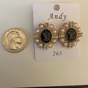 Black & Gold Fashion Earrings